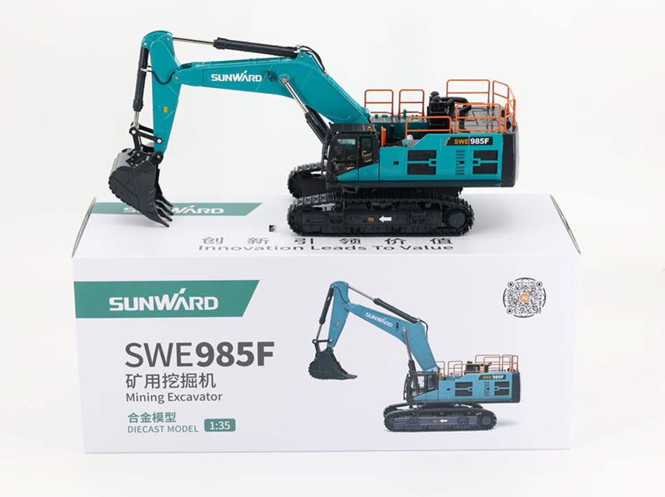 Mô hình xe kỹ thuật hợp kim máy xúc SWE985F đồ chơi trẻ em đồ trang trí ô tô