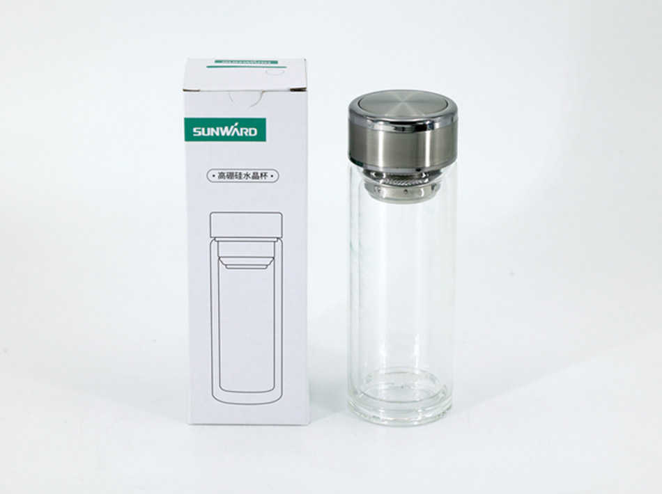 Cốc thủy tinh borosilicate cao cấp 380ml, cốc thủy tinh chống bỏng hai lớp, tách nước trà